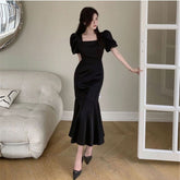 Timeless Black Beauty: Dull Silk Fabric for Classic Elegance - Veer Clothing